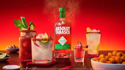 Absolut Tabasco 750ml Bottle with Cocktails