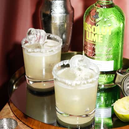 Vodkarita cocktail made with Absolut Lime vodka.