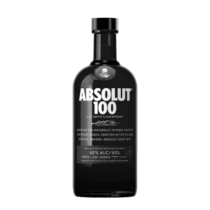 Absolut 100 bottle