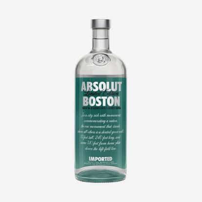 Absolut Boston Bottle