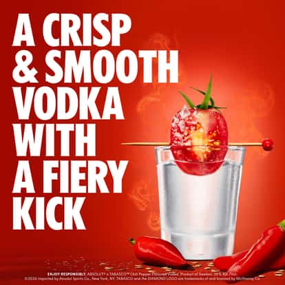 A Crisp and Smooth Vodka with a Fiery Kick and a Bloody Mary shot