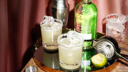 Vodkarita cocktail made with Absolut Lime vodka.