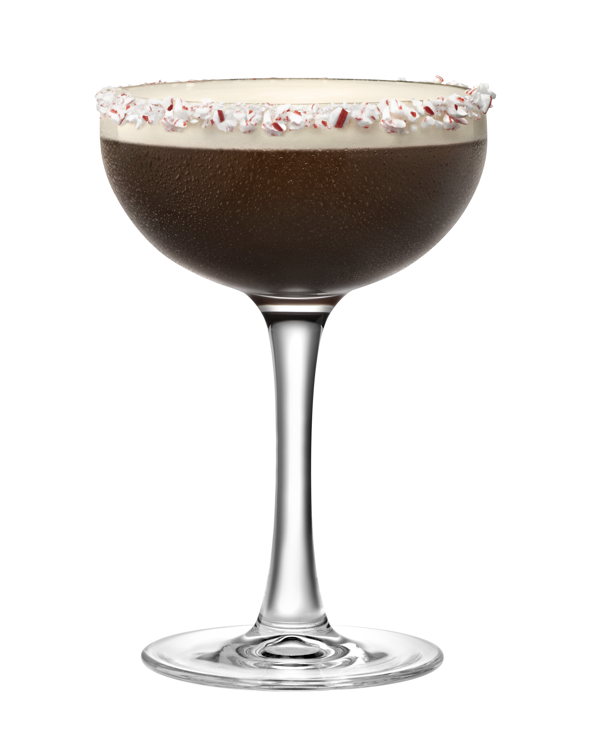 Peppermint Espresso Martini against white background