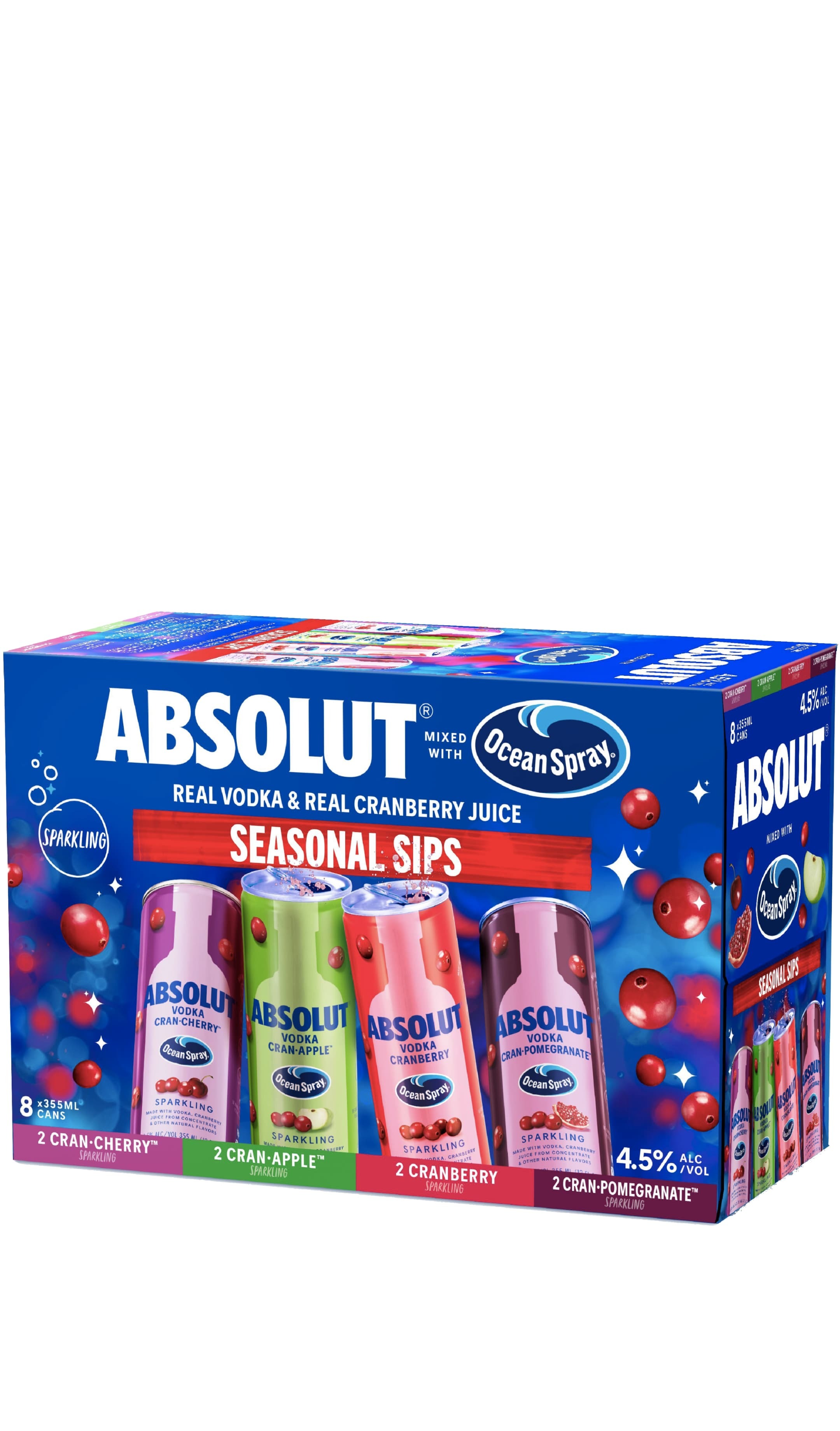 Absolut Ocean Spray Seasonal Sips 8pk - Absolut Vodka