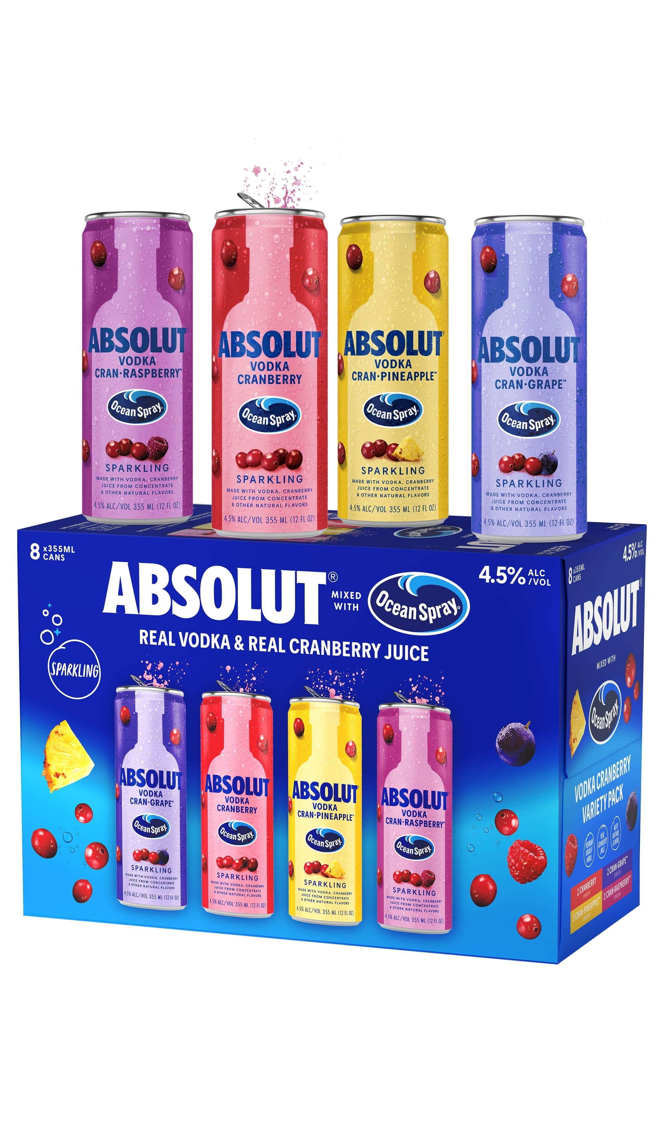 Absolut Ocean Spray Variety 12 Pack - Absolut Vodka